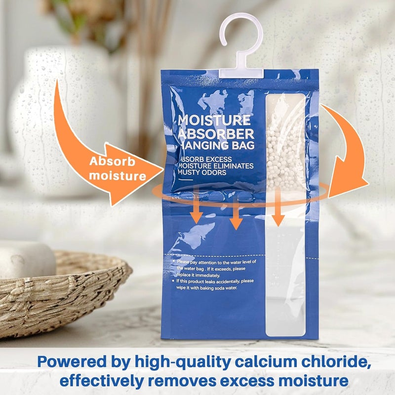 Rainflow Moisture Absorbers - 4 Packs Hanging Closet Dehumidifier Bags Moisture Absorber Closet Moisture Absorbers Bags Desiccant Bags for Home Closet Wardrobe Bedroom Bathroom Basement Cars RV - Image 5